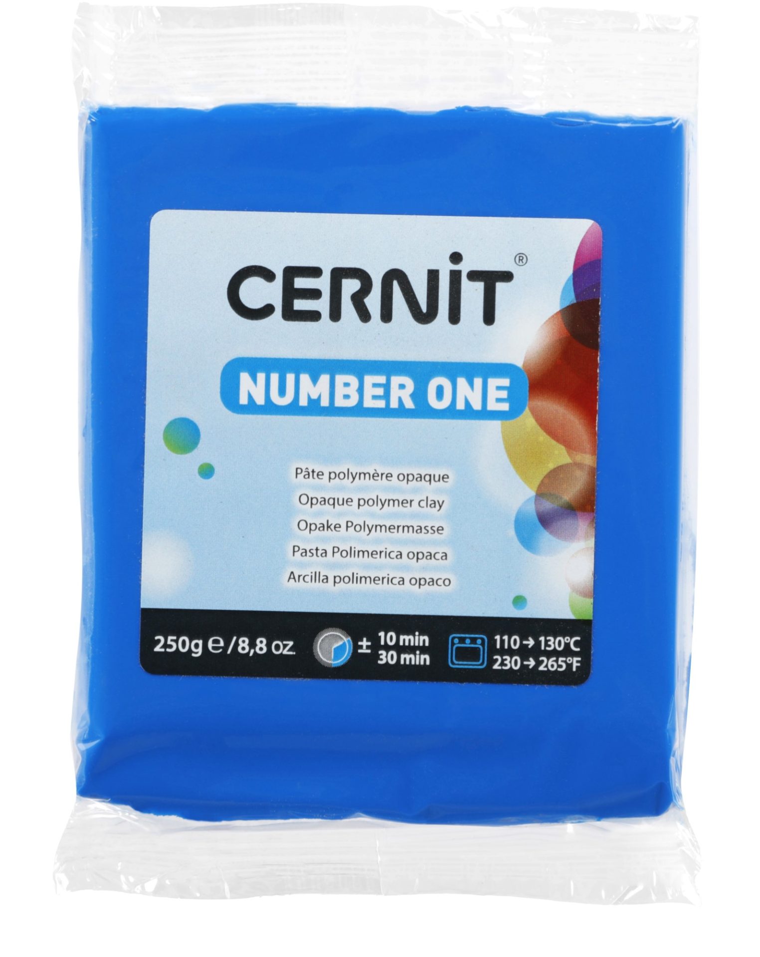 Pâte Polymère Cernit bleu Number One 250g Cernit